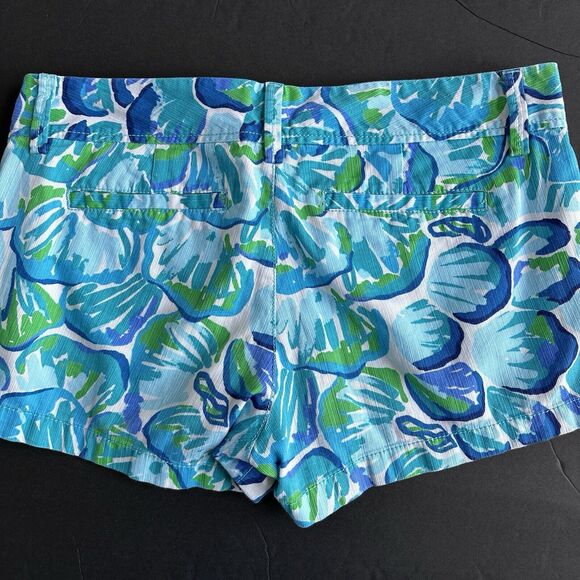 Lilly Pulitzer The Walsh Short “Agate Green Lazy River” Size 6 Blue - Picture 7 of 10